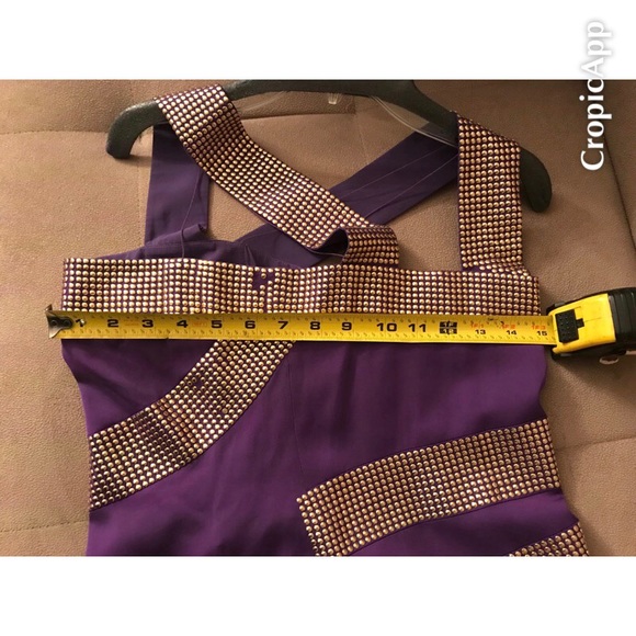 Robert Rodriguez purple and gold dress size 2 - Picture 6 of 6
